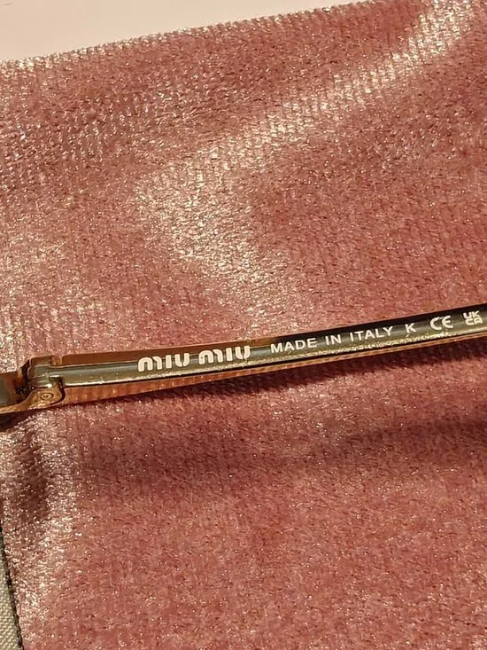 Miu Miu Women Sunglasses 54YS Brown Tinted Gold Frame - Picture 9 of 10